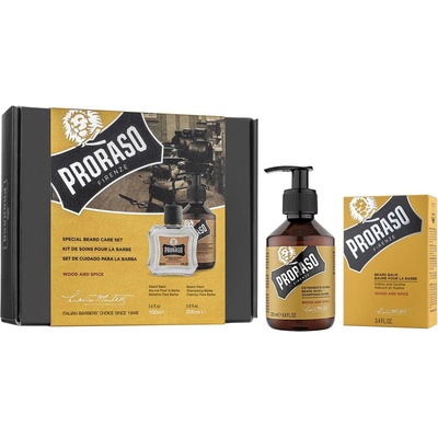 Proraso Wood and Spice Комплект - Балсам и Шампоан за брада, 100 + 200 ml