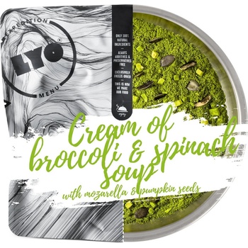 Lyo food Cream of Broccoli & Spinach Soup with Mozarella and pumpkin seeds