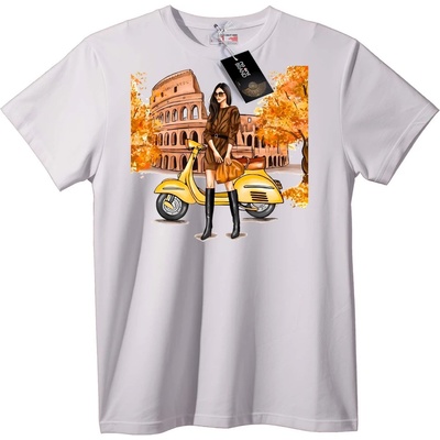 NOONEBRAND Тениска Есенен Стил Рим - XS, White