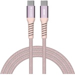 Verbatim Кабел Verbatim Sync & Charge Magnetic, от USB-C(м) към USB-C(м), 1.2m, 60W, розов (VERBATIM-31853)