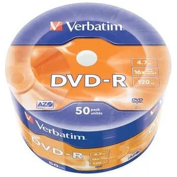 Verbatim DVD-R, 4.7 GB, 16x, AZO покритие, 50 броя, фолирани (043788)