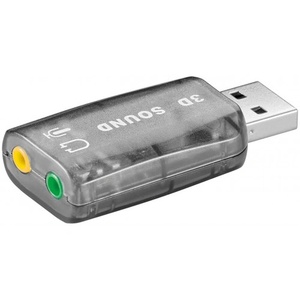 Goobay USB 2.0 звукова карта прозрачна 95451 (95451) Звукови карти