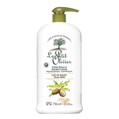 Le Petit Olivier Душ гел Le petit olivier, Хипоалергенен, С мляко от ший, 750 мл (007619)