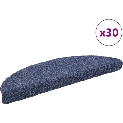 vidaXL Изтривалки за стълби, самозалепващи се, 30 бр. , 56x17x3 см, сини, полукръгли (3365684)