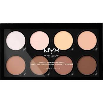 NYX Professional Makeup Highlight & Contour PRO контурираща палитра 21.6 g нюанс Nude