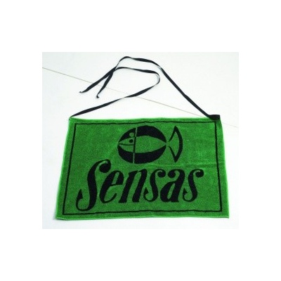 Sensas Zástěra ručník černá/zelená