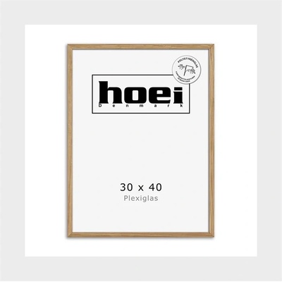 hoei Massивна рамка от дъбово дърво за снимки и плакати 30 x 40 PLEXI см (802009030040)