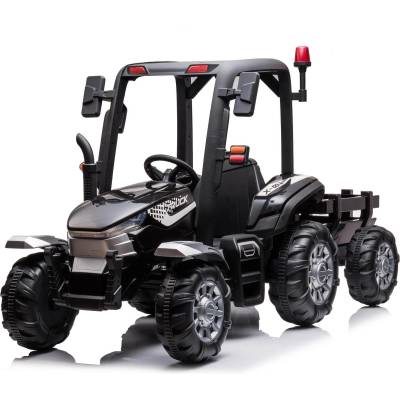 Трактор акумулаторен 24v 7a 1100w с ремарке, дистанционно управление, звукови и светлинни ефекти blt206-2