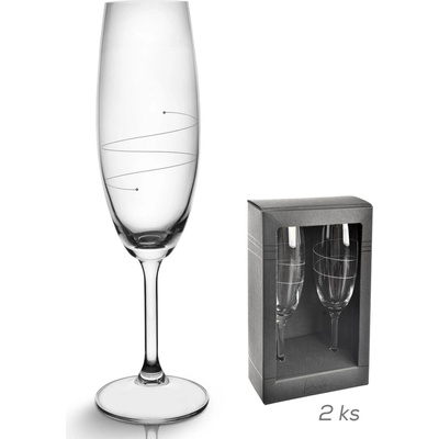 Orion domácí potřeby Sklenice na sekt Vlnka 2 x 220 ml