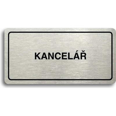 Accept Piktogram "KANCELÁŘ" (160 × 80 mm) (stříbrná tabulka - černý tisk)