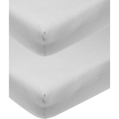 Meyco Baby Бебешки чаршафи с ластик Meyco Baby - 60 х 120 cm, 2 броя, светлосиви (564205)