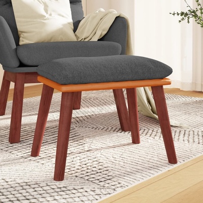 vidaXL Podnožka 45x29,5x35 cm textil a umělá kůže [341448] Tmavě šedá, Tmavě hnědá