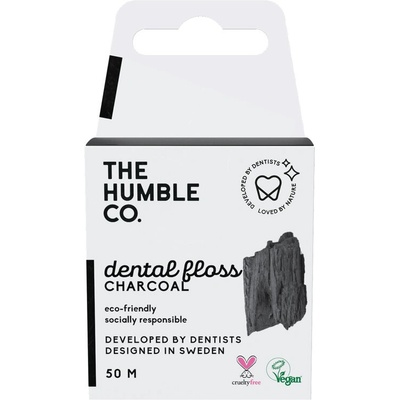 Конец за зъби The Humble Co. с въглен и мента 50 м