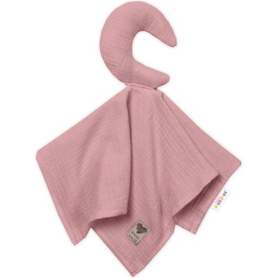 Baby Nellys mušelínový maznáčik prítulníček Mesiačik pudrový