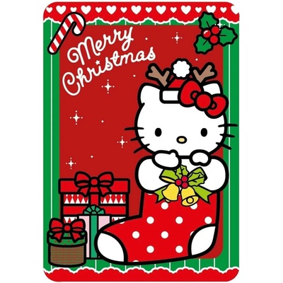 United Essentials Vánoční flísová deka Hello Kitty