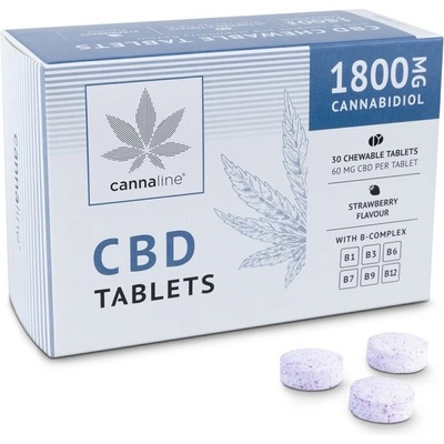 cannaline CBD tablety s B-Komplex vitamíny 1 800 mg CBD 30 ks