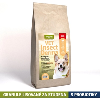 Yoggies VET Insect Derma s hmyzím proteinem MINI lisované za studena s probiotiky 10 kg