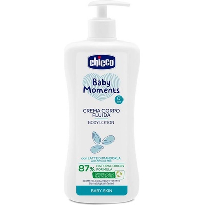 CHICCO Tělové mýdlo s dávkovačem Baby Moments 87 % přírodních složek 500 ml