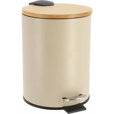 Tendance Odpadkový kôš Timeless, zelená/s drevenými prvkami, 2,5 l
