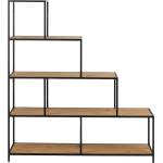 Actona Черна етажерка за книги от дъб 135x150 cm Seaford - Actona (95157)