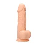 RealRock Силиконово дилдо с тестиси - 21, 6 см