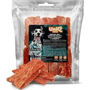 Uniq Pets Meaty Venison & Cartilage Fillets - лакомства за кучета с еленско и хрущял, 500 г