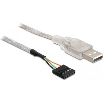 Delock Кабел Delock, USB 2.0-A мъжки - щифтова глава