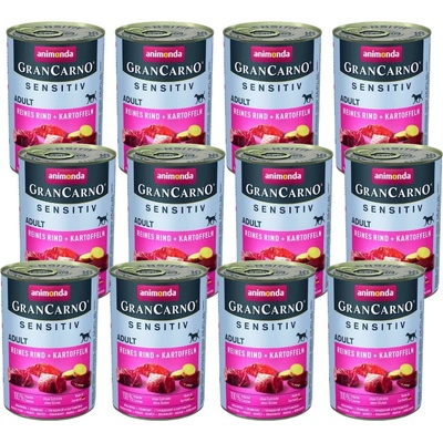 Animonda Gran Carno Sensitiv Adult Hovězí maso brambory 12 x 400 g