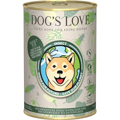 DOG’S LOVE 6x400г Insect Dog´s Love, консервирана храна за кучета - с протеини от насекоми