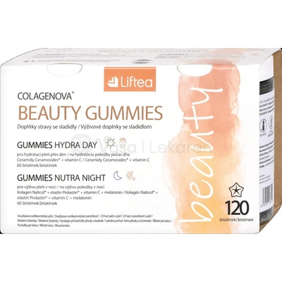 Liftea Colagenova Beauty Gummies Hydra Day+ Nutra Night 60+60 želatiniek