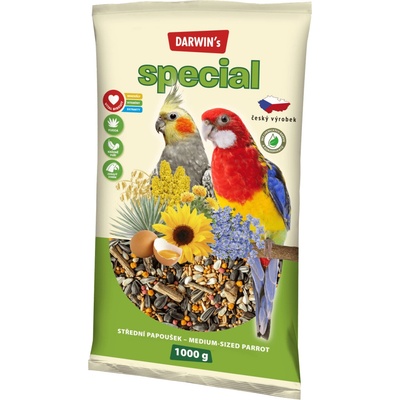 DARWINs krmivo pre stredné papagáje 1kg