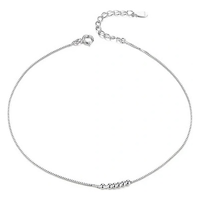 P&J Jewellery Stříbrný náramek na nohu pohyblivé kuličky FSB9 – Zboží Dáma
