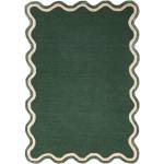 Flair Rugs Тъмнозелен ръчно изработен килим със смес от вълна 160x230 cm Rivo Wool - Flair Rugs (503119382671)