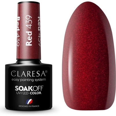 Claresa SoakOff UV/LED Color Warm Feelings gelový lak na nehty odstín Red 439 5 g