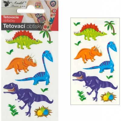 Anděl Tetovací obtisky 10,5 x 6 cm malí dinosauří 1106
