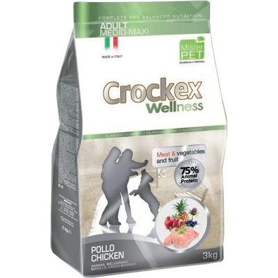 Mister Pet Crockex wellness Adult Medium MAXI CHICKEN RICE LOW GRAIN 12 kg