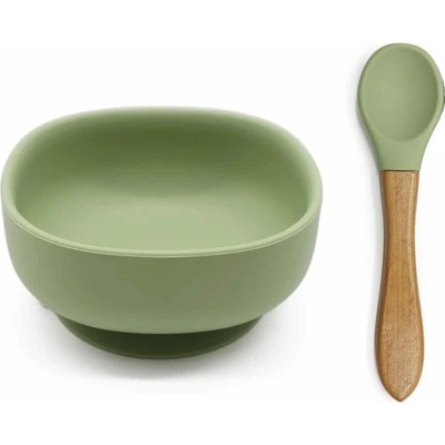 Martons SET jedálenský silikónový Mango Olive green 2 ks