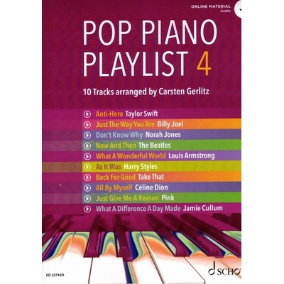 Pop Piano Playlist 4 10 nejznámějších skladeb pro klavír