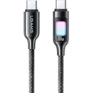 USAMS TC кабел за данни Type-C - Type-C, 100 см, тъмно сиво (SJ750USB01)