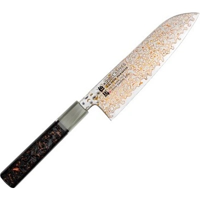 KONOLL kuchyňský nůž Santoku 180 mm Colored Damascus