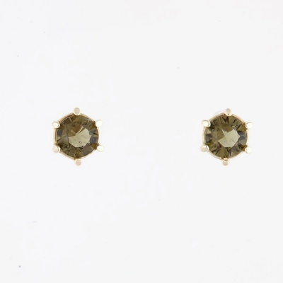My Moldavite Zlaté náušnice s vltavíny 2138-3