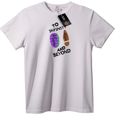 NOONEBRAND Тениска До Безкрайност и Отвъд - 2XL, White