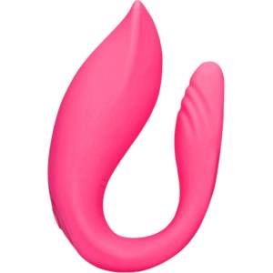 Shots Toys Loveline - вибратор за двойки с дистанционно и акумулатор - розов
