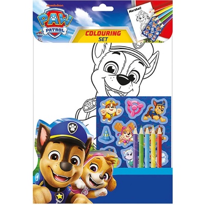 Vymaľovánky s pastelkami Paw patrol