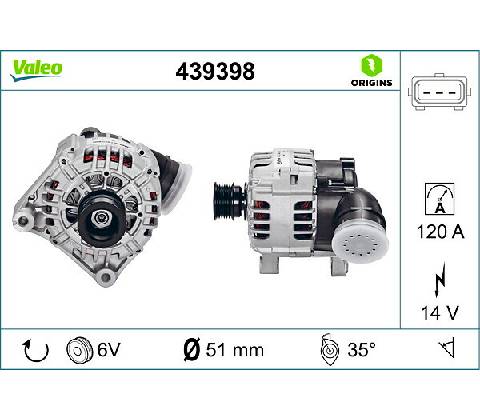 Alternátor VALEO 439398