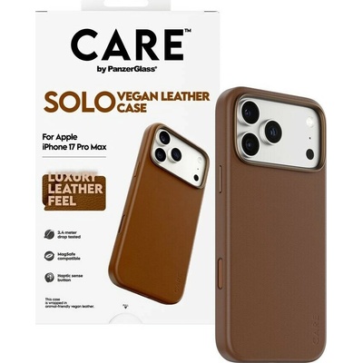 PanzerGlass CARE Solo kryt z PU kože s MagSafe pre iPhone 17 Pro Max - hnedý CR93173