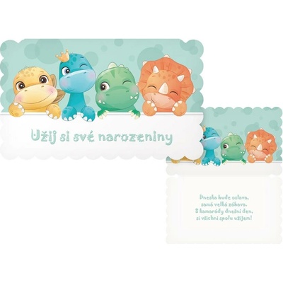 Přání k narozeninám dinosauři
