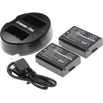 Cameron Sino Батерия със зарядно устройство за Canon EOS 1100D, EOS KISS X50 и други, 1100 mAh, Li-Ion (CS-CB011)