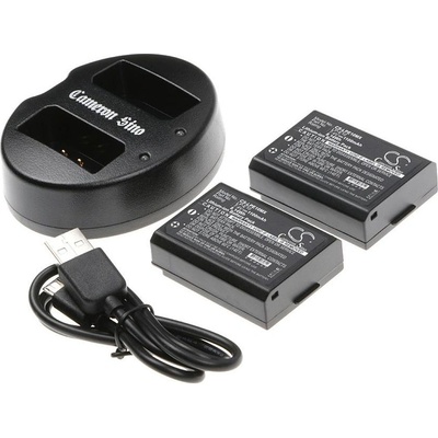 Cameron Sino Батерия със зарядно устройство за Canon EOS 1100D, EOS KISS X50 и други, 1100 mAh, Li-Ion (CS-CB011)