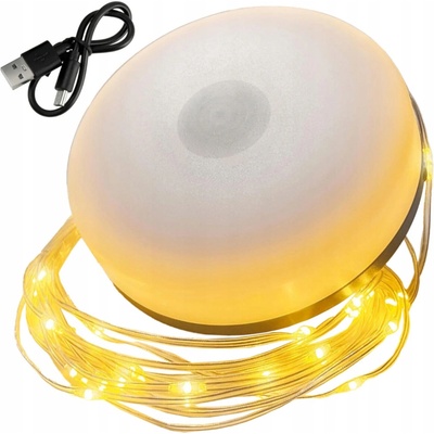BERGE Kempingová lampa nabíjacia LED girlanda na rolke 10m WW IPX4